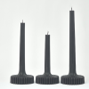 Black Genie Candles Set of 3